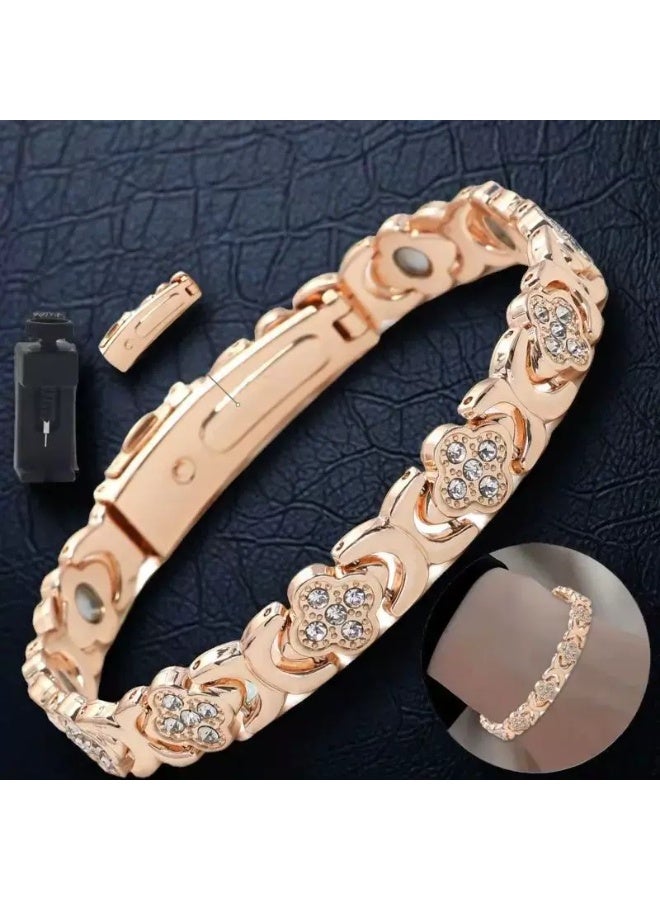 Ultra Magnetic Pure Copper Bracelet for Women, 3500 Gauss Magnets, Sleep Aid, Improves Complexion, Smoother Skin, Adjustable - Image 4